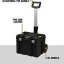 DEWALT Tool Box with Wheels Modular, Large Rolling Tool Box With Telescopic Handle, Portable Carrier Deep Stackable TSTAK Storage (DWST17820)
