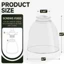 Clear Glass Bell Shade Replacement 1.65" Fitter Compatible with Chandeliers, Wall Sconces, Vanity & Ceiling Lights Decorative Lamp Globe for Home Lighting, 4 Pack