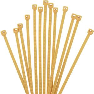 XINGO 1000 PCS 8 inch Cable Zip Ties, 18lb Strength, Small Tie Wraps Self-Locking Nylon Zip Ties for Indoor and Outdoor Use (Gold)