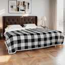 Electric Heated Blanket Full Size 72" x 84", Soft Flannel Heating Blanket for Bed, Sofa, Bedroom, 10 Heat Settings, 1-12H Auto Shut Off, Overheat Protection, Machine Washable, Striped Pattern