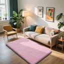 Shag Area Rug for Bedroom 3x5, Pink Fluffy Area Rugs for Living Room,Soft Fuzzy Rug Non-Shedding Indoor Plush Carpet for Kids Bedroom Nursery Dorm Home Decor