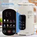40oz Nut Milk Maker Machine, 8-in-1 LED Panel Touch Screen Soy Milk Maker for Homemade Almond, Soy & Oat, Plant-Based and Dairy Free Beverages with 12H Delay Start & Self-Cleaning (White)