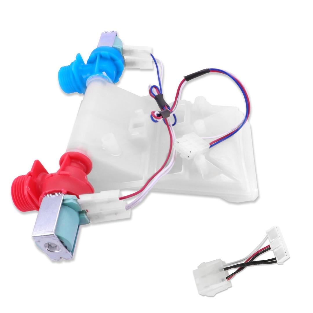 Upgraded W11210463 W11101906 Washer Water Inlet Valve, Compatible with Whirl-pool Cro-sley May-tag Ama-na Ing-lis Ro-per Washing Machine, Replaces W10869803, W11038696, W10701461, W11210463