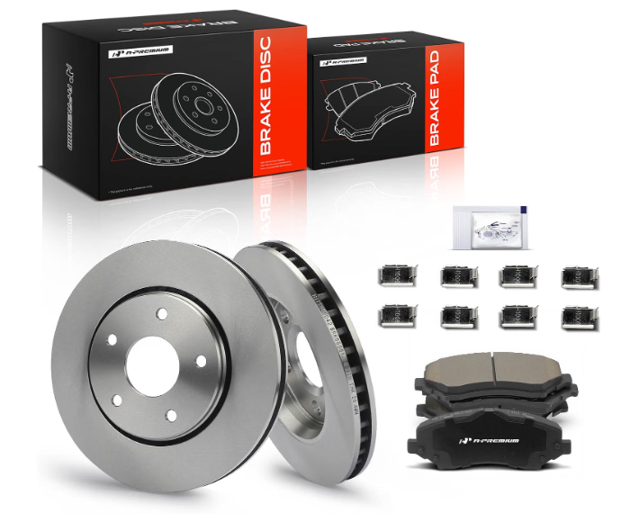 A-Premium 11.88 inch (301.8mm) Front Vented Brake Rotors & Ceramic Pads Kit
Compatible with Chrysler, Dodge, Ram and Volkswagen Models - Town & Country/Grand Caravan 08-16, Journey 09-13, Routan, C/V