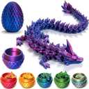 Dragon Egg 3D Printed Dragon Egg Articulated Crystal with Fidget Toy Executive Desk Toys Adults Fidget Toys (12'')