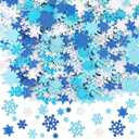 JULBEAR 300 Pieces Snowflake Foam Stickers Bulk Christmas Glitter Self-Adhesive Snowflake Stickers for Arts Crafts Greeting Cards Winter Christmas Decoration Home DIY Supplies