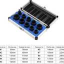 10Pcs Nut Remover,9-19mm Impact Nut Extractor Set,Nut Extractor Socket, Bolt Remover Tool Set,Drive Socket kit,Locking Socket Tools Kit (Hight Set)