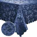 Smiry Rectangle Table Cloth, Waterproof Heavy Duty Vinyl Tablecloths, Wipeable Washable Table Cover for Kitchen and Dining Room (Navy Blue, 60" X 84")