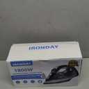 Steam Iron for Clothes, 1800W with 20.28oz Water Tank,Ceramic Soleplate,3-Way Auto-Off, 20s Fast Heat-up,Burst of Steam, Precision Tip,Self-Clean, Anti-Calc, Vertical Steamer for All Fabrics