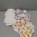 wegreeco Cloth Diapers 6 Pack with 6 Inserts & 1 Wet Bag, Washable Cloth Diapers for Babies, One Size Adjustable Reusable (Bright Animals)