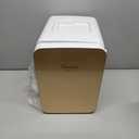 Cooluli 15L Mini Fridge for Bedroom - Car, Office Desk & College Dorm Room - 12v Portable Cooler & Warmer for Food, Drinks, Skincare, Beauty & Makeup - AC/DC Small Refrigerator with Glass Front, Gold