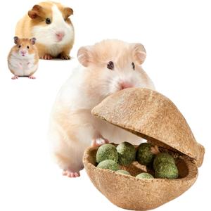 mini&moe Hamster Chew Toys for Teeth Guinea Pig Chews Natural Edible Hamster Enrichment Toys Improve Dental Health Chinchilla Treats for Gerbils, Rat, Rabbit, Bunny (EXP 07/15/25)