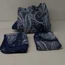 DJY Navy Paisley Quilt Set California King Size - Boho Bedspread Coverlet Set 3 Pieces, Soft Lightweight Microfiber Navy Blue Paisley Floral Pattern Bedding for All Season, 112"x96"
