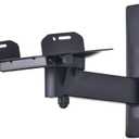VideoSecu One Pair of Side Clamping Bookshelf Speaker Mounting Bracket with Swivel and Tilt for Large Surrounding Sound Speakers MS56B 3LH