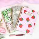 2026 Planner, Jan.2026 - Dec.2026 Planner Weekly and Monthly 6.25"x8.5" with Page Tabs, Calendar Hardcover with Inner Pocket, Elastic Band, Twin-Wire Binding, Bookmark, Cute Strawberry