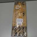 YANGTE Vintage Christmas Wrapping Paper Rolls, Brown & Black Wrapping Paper Christmas with Twine and Greeting Cards, 4 Rolls Holiday Gift Wrapping Paper, 17 x 120 inch per Roll