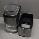 Touchless Bathroom Trash Can, 4 Gallon Narrow Metal Automatic Privacy Garbage Cans, Motion Sensor Trash Bin for Bedroom, Office, Toilet, RV