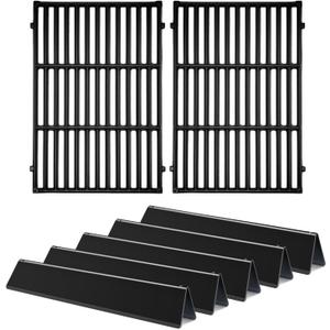 Spirit Cast Iron Grill Grates for Weber Spirit E-310 E-320 S-330 Spirit II E310 S310 E315 Gas Grills Spirit II 300 Series with Front Mount Control 7636 Porcelain Steel Flavorizer Bars