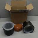 QCQHDU 2 Pack 5.7 Inch Orchid Pots with Holes for Repotting, Double-Layer and Self Watering Orchid Pot with Good Air Circulation (Black & Brown)