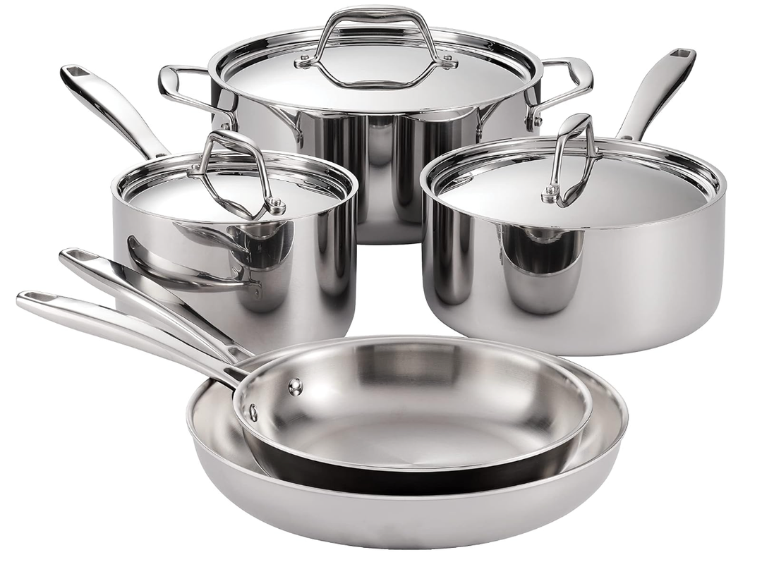 Tramontina Signature Tri-Ply Clad Stainless Steel 8-Pc Pots and Pans Set