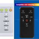 Replacement Remote Control for R.W.Flame Electric Fireplace RFH-6001LH RFH-7401LA RFH-7401LB RFH-10201LA RFH-10201LB RFH-10201LC