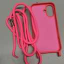 ZTOFERA for iPhone 17 Case with Strap,Crossbody Phone Case with Adjustable Neck Shoulder Lanyard,Soft Silicone Shockproof Protective Phone Cover for iPhone 17 6.3 inch-Hot Pink