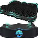 Thicken 19.7in Seat Cushion, Gel Seat Cushion for Long SittingOffice Chair, Wheelchair, Car Cushion, Large Cooling Pad for Back Pain, Sciatica, Tailbone Pain Relief