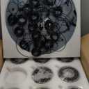 Modern LED Chandelier for High Ceilings Fandelier Hallway Stairwell Spiral Chandelier 16 Ring Black