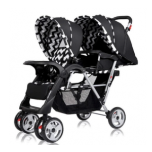 Baby Trend Double Stroller with 2 EZ-Lift Plus Infant Car Seats, Sit N' Stand, Stormy - Portable and Lightweight Stroller Duo and Car Seat Travel System Tandem