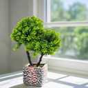 Small Fake Plants with Marble Planter, Fake Potted Plants Artificial Decor for Coffee Table Desk Shelf, 11.81" Faux Plants Indoor for Living Room Bathroom Bedroom Entryway Office