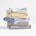 Realm 17" x 27" 100% Cotton Kitchen Towel (4 Pack) | Dobby Textured Pebble Grey | Soft, Plush & Absorbent with Solid White Backing