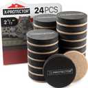 Felt Furniture Sliders Hardwood Floors X-PROTECTOR 24 PCS 2 1/2 Inch Furniture Sliders Heavy Duty Felt Sliders Hard Surfaces Move Your Furniture Easily & Safely!