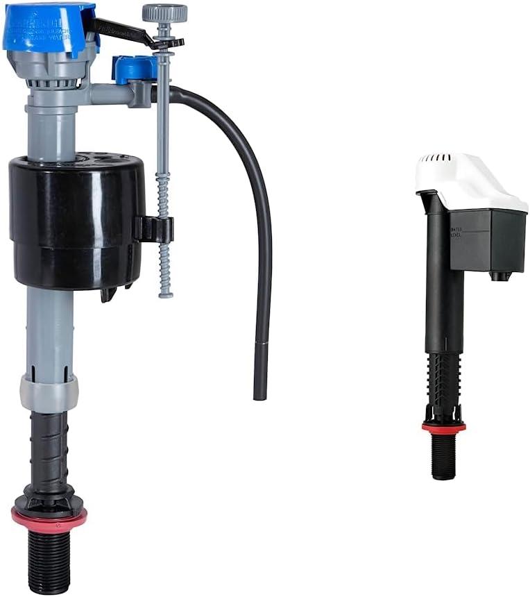 Fluidmaster 400H-002 Performax Universal Toilet Fill Valve High Performance Tank and Bowl Water Control, 1-Pack, Multicolor & Korky 528 Toilet Fill Valve, Universal, Black