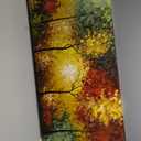 Tiancheng Art,24 X 48 Inch Modern Impressionism Tree Art Frame Oil Painting Propylene Canvas Hand-Painted Forest Wall Art Living Room Interior Decorative Painting Ready to Hang