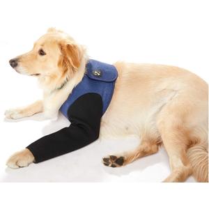 Coodeo Dog Recovery Suit, Cone Collar Alternative, Abrasion Resistant Dog Recovery Sleeve, Washable 2.5mm Thick and Waterproof, Pet Wounds Prevent Licking, Bite, Keep DryBlue M