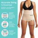 MARENA SFBHA2 Womens Girdle with High Back, No Closure, Bikini-Length - Post-surgical Shapewear Support (Black, M)