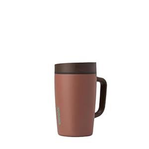 Owala SmoothSip Slider Stainless Steel Insulated Travel Mug with Handle, 100% Leak Proof, For Hot and Cold Drinks, Travel Friendly with Sliding Lock Lid, 12oz, BPA Free, Leak Proof, Cozy Cocoa