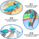 Unanscre 2 Pack Dinosaur Water Blaster Soaker Gun for Kids, Dino Pump Action Outdoor Squirt Gun, Long-Range Shooting Water Squirters Toys for Pool/Beach/Yard/Party Play