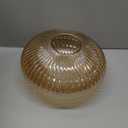 KCO Lighting Amber Bubble Glass Ceiling Light Mid Century Modern Semi Flush Mount Ceiling Lights Farmhouse Gold Flush Mount Ceiling Light Fixture Large for Hallway Entryway Porch, Amber 