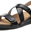 Rihero Women's Comfortable Orthopedic Arch Support Sandals Summer Casual Open Toe Walking Flat Sandals with Adjustable Strap, 9
