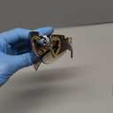 Rimless Y2k Sunglasses For Women Men Rectangle Vintage glasses Fashion Flame Metal Sunglass Frameless Retro Eyewear (Gray Gradient Brown)