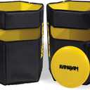 Kan Jam Foldable Travel Disc Toss Game - Black & Yellow, Standard, Nylon - Portable All-Weather Beach Games - Built-in Scoring for Tailgate Essentials - Easy Setup for Yard Fun