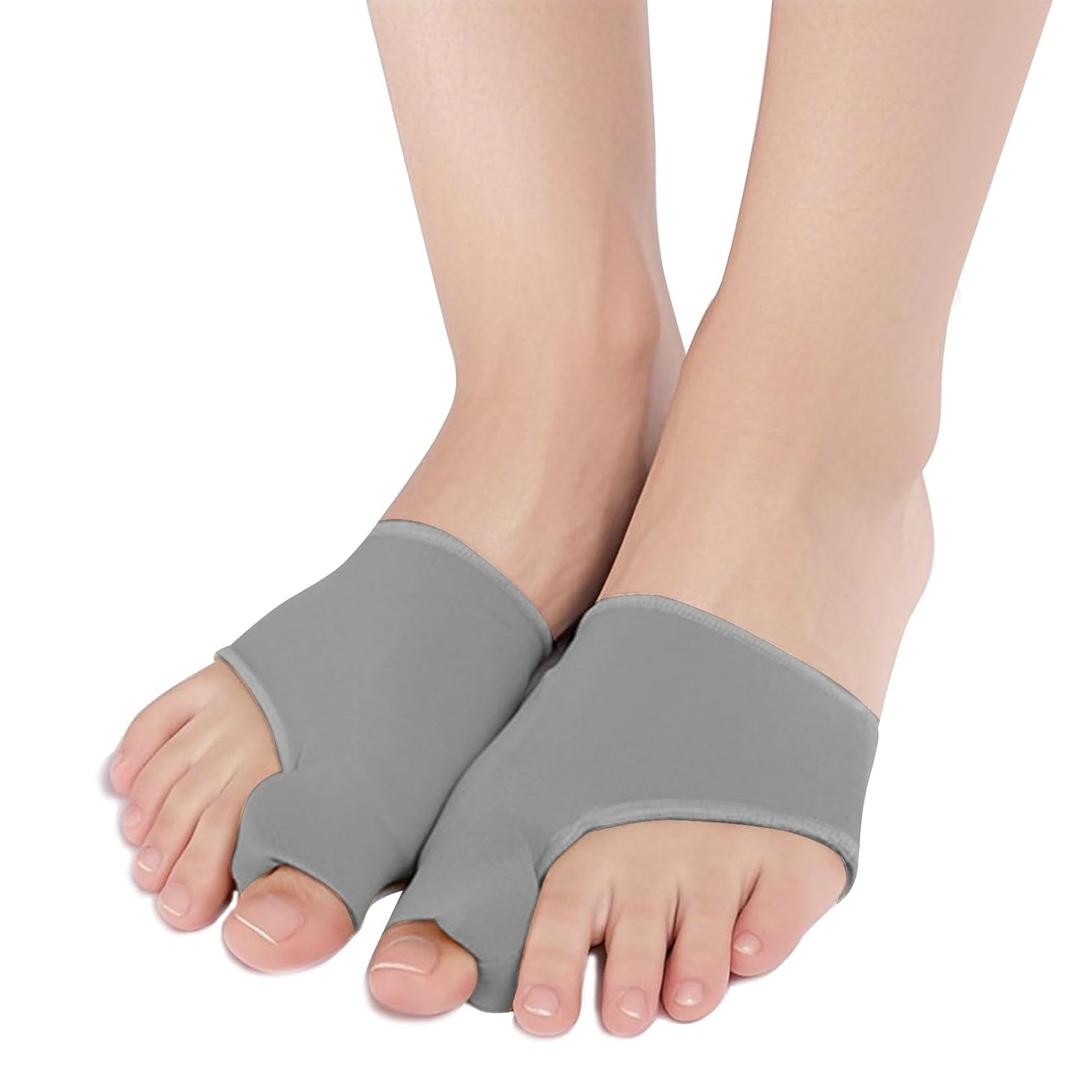 2 Pcs Bunion Corrector Relief Sleeve, Big Toe Straightener with Splint & Pads, Hallux Valgus Relief, Orthopedic Brace Big Toe Alignment (grey)