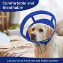 ASENKU Dog Cone Collar, Soft Adjustable Cone for Dogs to Stop Licking, Lightweight Recovery Dog Cone After Surgery, Pet E-Collar for Small, Medium & Large Dogs,(Blue L)