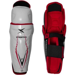 TronX Force Junior Youth Kids Ice Hockey Shin Guards (8 Inch - 3'4" - 3'9")