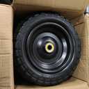 10 Inch Solid Rubber Tires, 4.10/3.50-4 Tire and Flat Free with 5/8" Bearings, 2.17" Offset Hub for GOR Garden Carts, Garden Wagon Carts, Trolleys, Hand Trucks and Utility Cart(4 Pack)