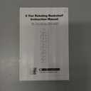 Flycity 5 Tier Rotating Bookshelf, 360 Corner Bookshelf Tower, Round Revolving Bookcase with Special Visible Partition Storage, Narrow Book Shelf Organizer for Living Room, Small Space, Gold