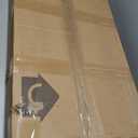 sogesfurniture Small Computer Desk 31.5 inches Folding Table No Assembly Sturdy Writing Desk Folding Desk for Small Spaces, Teak Color Desktop and Black Steel Frame, Teak & White