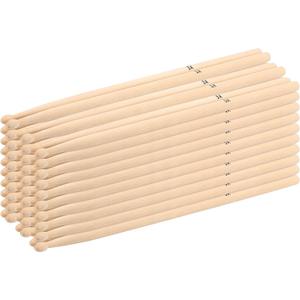 15 Pairs 5A Drum Sticks, Classic Wood Tip Drumstick Bulk, Maple Wood Drum Sticks Set for Kids and Adults, 16 Inch