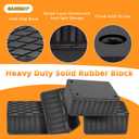 GANSNAY Rubber Blocks for Car Lift, 4 Pack Car Lift Pads 6.3" x 4.7" x 4.7", Reinforced Surface Lift Blocks Resist Cuts & Wear, Anti-Slip Auto Lift Pads for Trucks, Jeeps, Fleet Vehicles